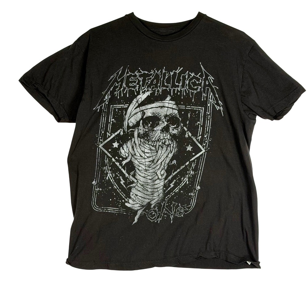 Metallica One Skull Graphic Band Tee Shirt Black Mens‎ Large 2025 Merch